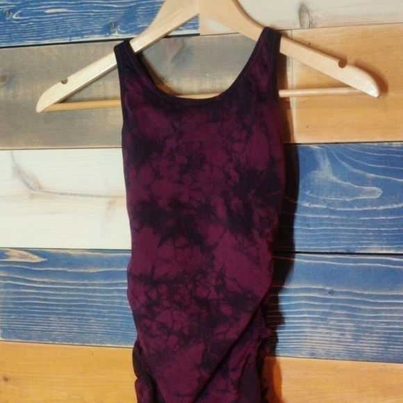 Nux S raspberry/black athletic tank tie dye. - Picture 2 of 6